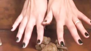 Shitting on her neighbour stairs