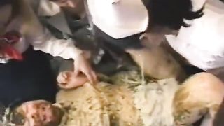 Amateur teen lets girls to puke and poop on her body