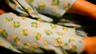 Sexy teen farting in her pijamas