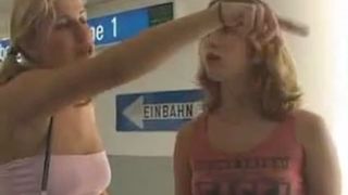 Two students pooping together in public