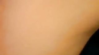 Hot blonde peeing in her blue panties