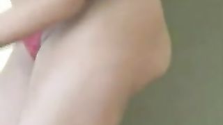 Blonde wife pooping on a clean floor