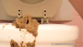 She did a real mess in bathroom