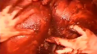 Threesome with brown fresh poop