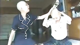 Bald chicks puking on each other