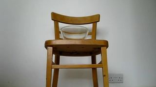 BBW amateur girl pooping on a chair