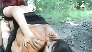 Lesbian scat picnic