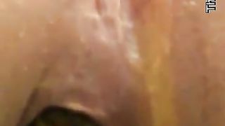 Teen having a shit on the toilet