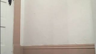 Tattooed girl shitting on a glass plate