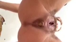 Great view of a girl pooping