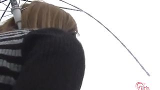 Sexy Japanese girl shitting in public