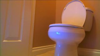 Tanned college girl shitting