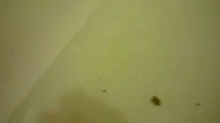 BBW babe doing enema in the shower for the first time