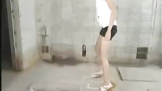 Japanese lesbian living toilet