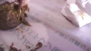 Hottie eating undigested food