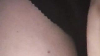 Sexy girl shitting in public at night