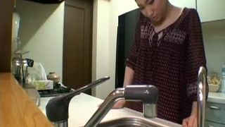 Beautiful Japanese shitting in the sink
