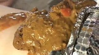 Young girl wants a pile of shit on her belly
