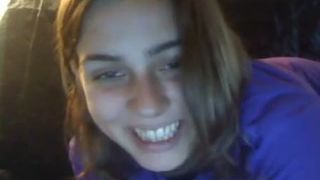 Sarah smearing crap on her ass on live webcam