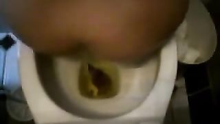 Flying turd from her ass