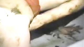 Perverted woman eating and smearing poop