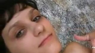 Teen smearing poop on her perfect body