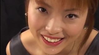 Japanese teen puking after sucking a big cock