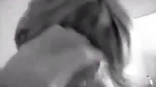 German blonde eating poop from a white plate