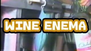 Heavy enema with red wine