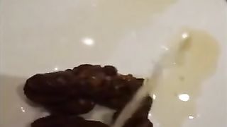 HD amateur girl pooping in close up