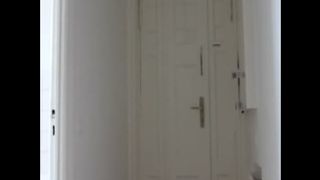 Sexy teen shitting into her white panties