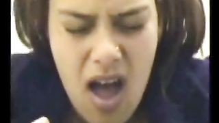 Sick Girls Puking In a Bowls