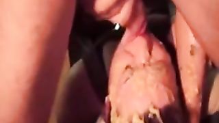 Deepthroated hard until she puked on her entire face