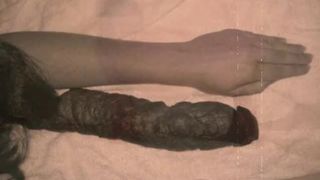 Incredible long turd from sexy brunette