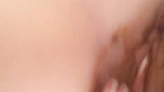 Blonde college girl rubbing poop on her face