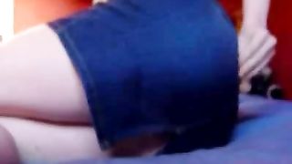 Pantypooping lady on live webcam
