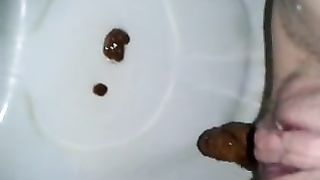 Average poop in close up