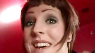 Tattooed redhead shitting and talking dirty