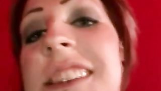 Tattooed redhead shitting and talking dirty