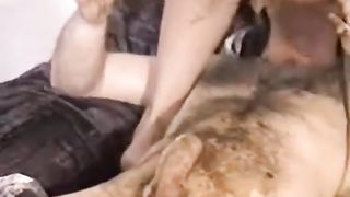 Blonde babe enjoys jumping on a shitty cock