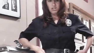Lesbian police girl forced her prisoner to pee