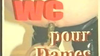 Vintage video of a sexy teen that's pooping on a homemade toile