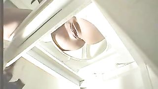 Vintage video of a sexy teen that's pooping on a homemade toile