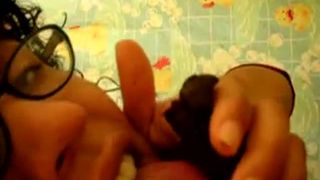 Young girl sucking a long brown turd