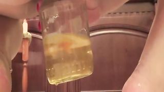 Peeing in a glass to save it