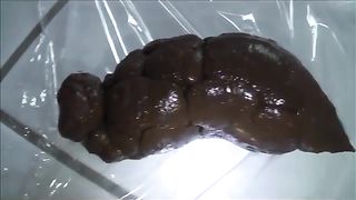 Nice brown chunk of shit stuck in her ass