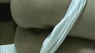 Drunk Japanese pooping near her panties