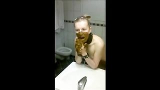 Home scat sex and blowjob