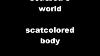 Busty redhead smearing crap on her naked body