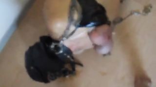 Female slave forced to lick poop from the floor